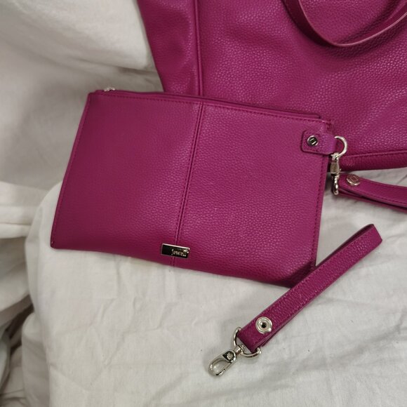 thirty one pink purse with matching clutch - Picture 5 of 10